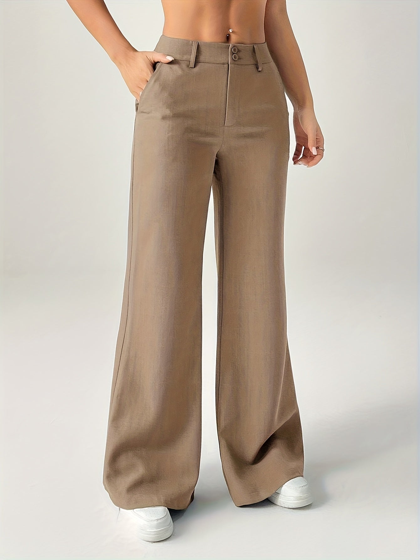 Khaki Vintage Flare Pants