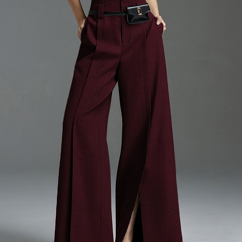 Front Slit Suit Pants