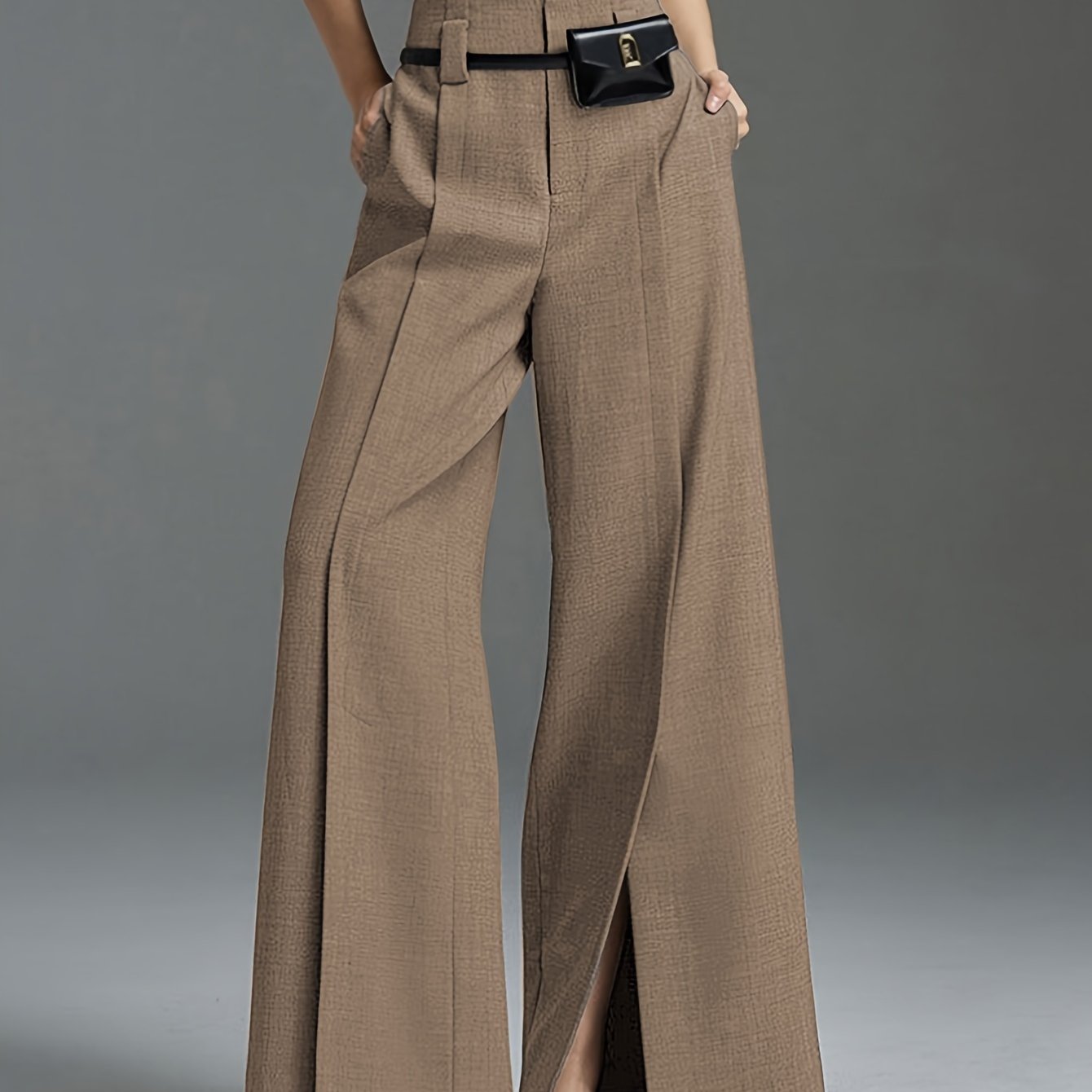 Front Slit Suit Pants