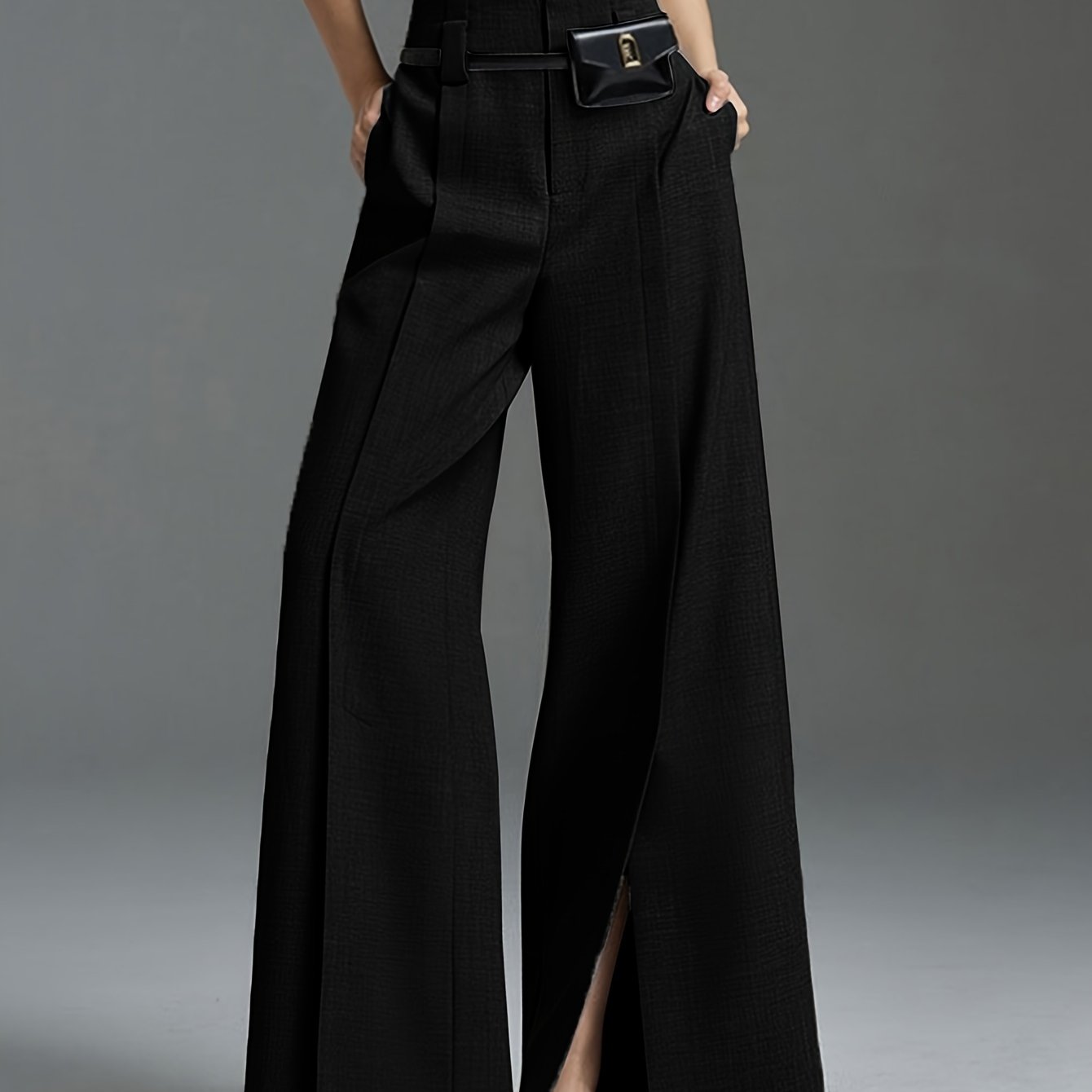 Front Slit Suit Pants