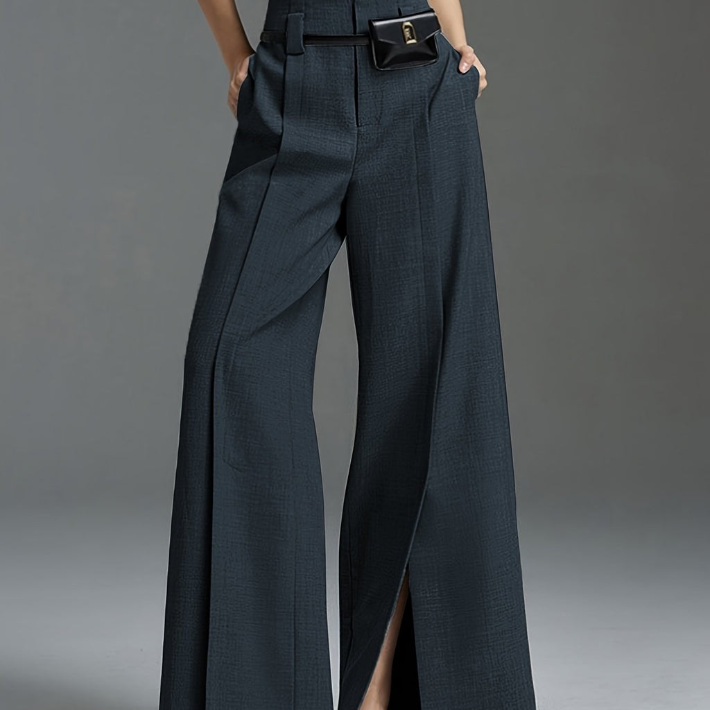 Front Slit Suit Pants