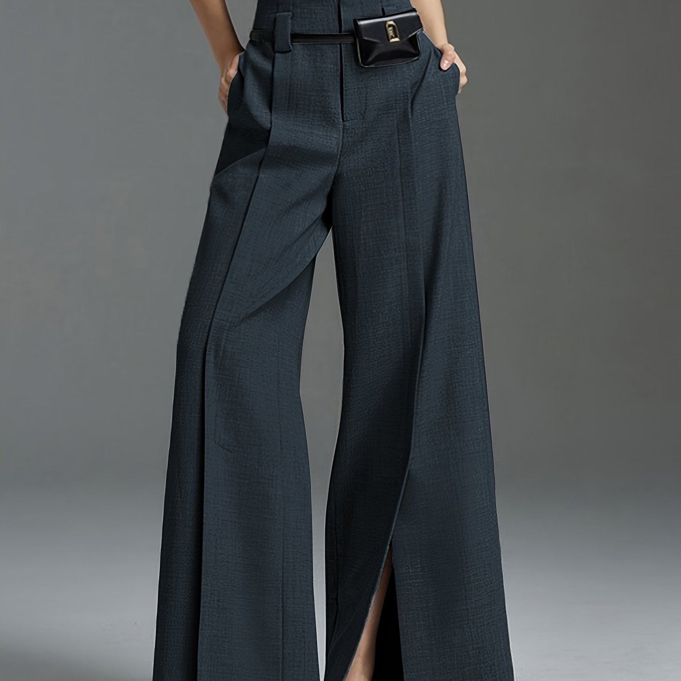 Front Slit Suit Pants