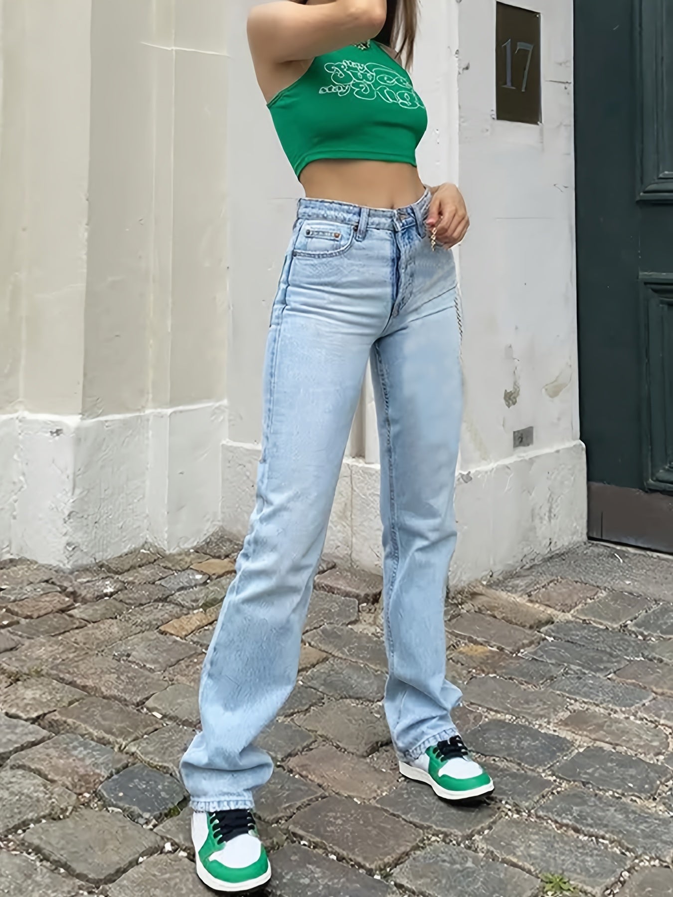 High-Waist Skinny Jeans