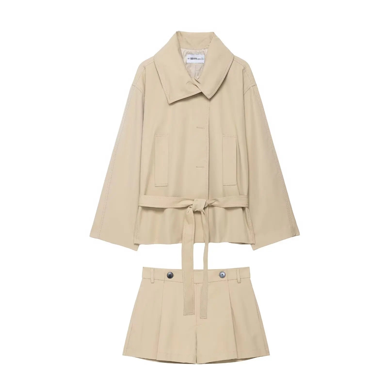 High Waist Shorts Suit