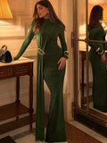 Women’s Elegant Ruched Maxi Dress