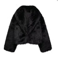 Black Faux Fur Coat