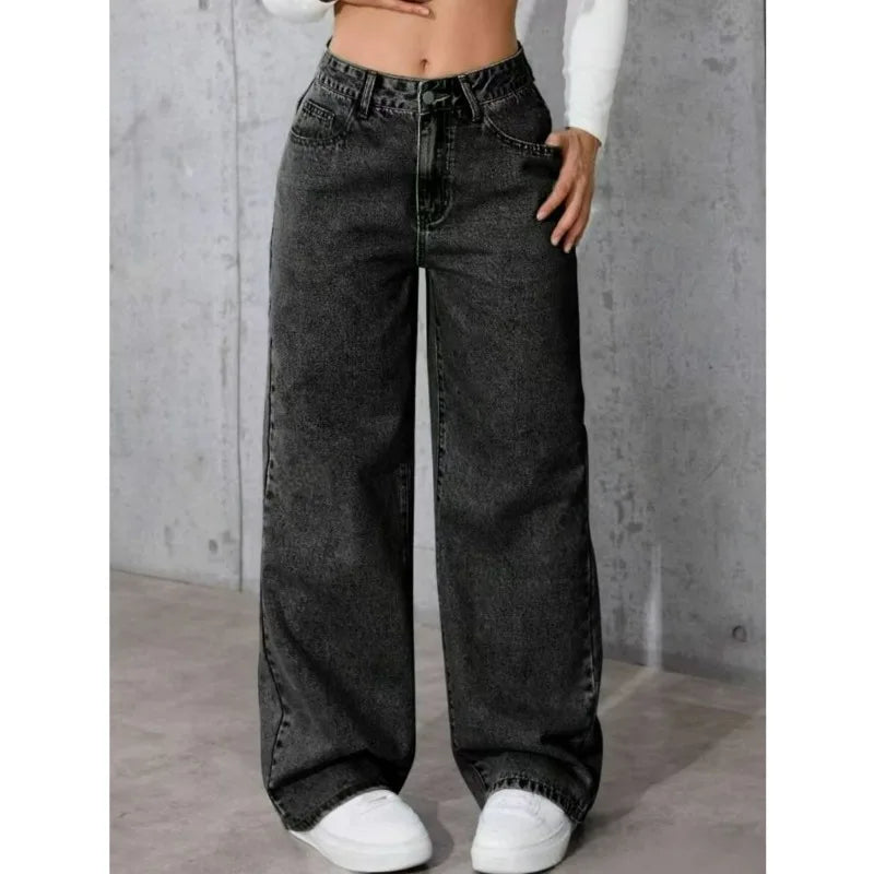 Wide Leg Stretch Jeans
