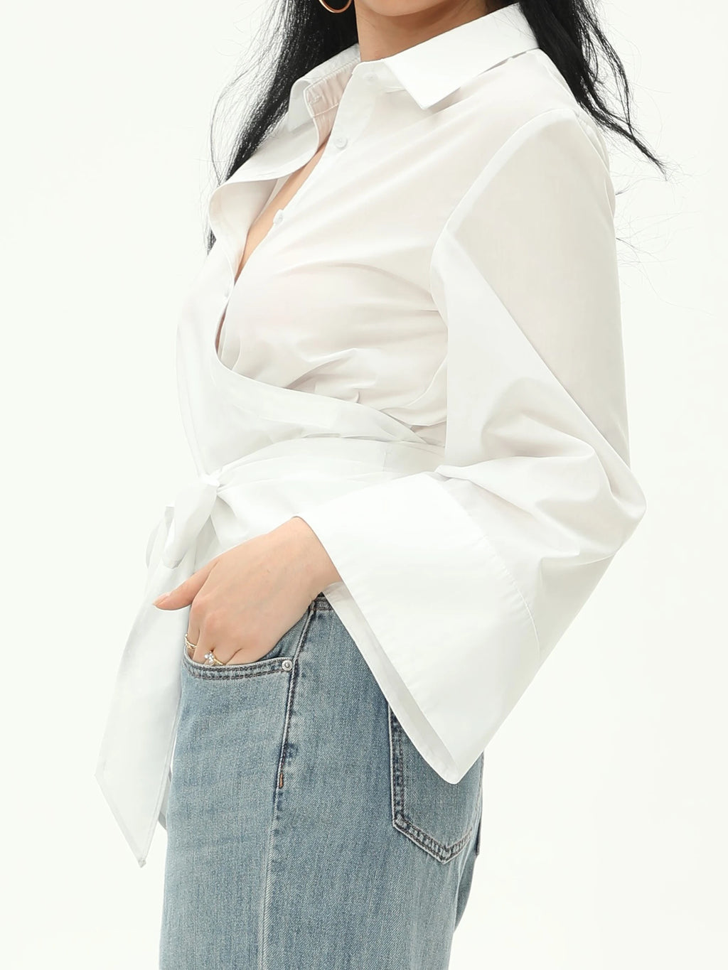 Satin Kimono Blouse