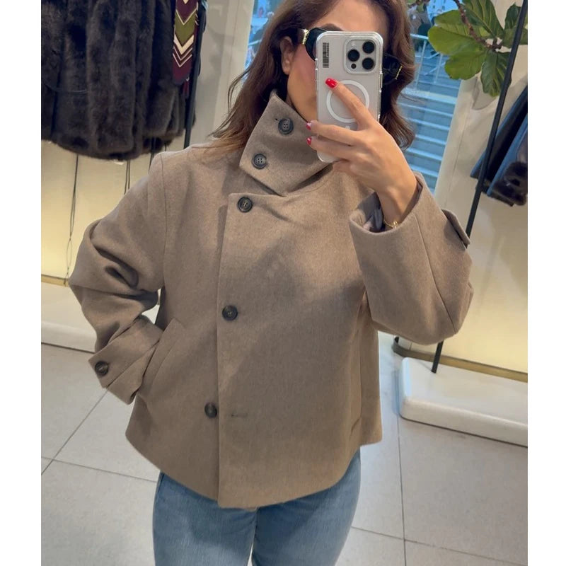 High Collar Plush Jacket
