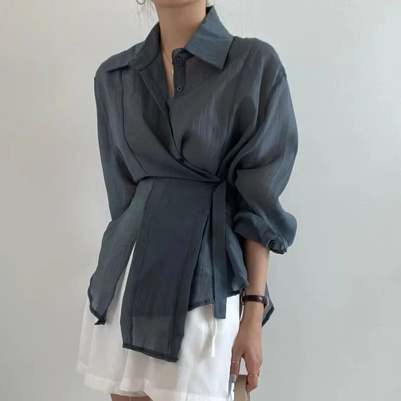 Irregular Long Sleeve Shirt