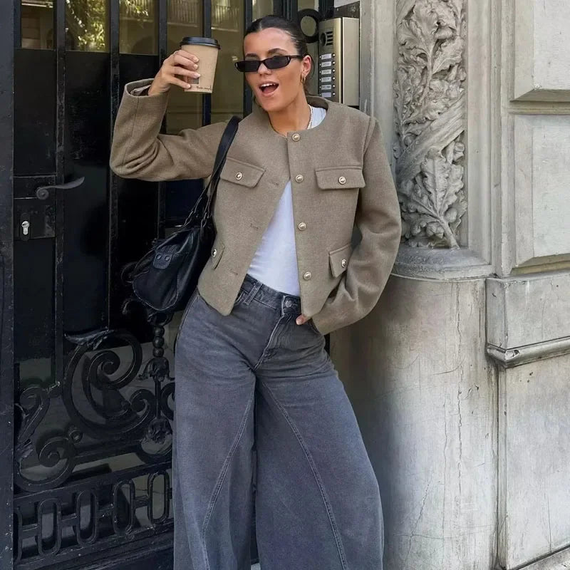 Elegant Cropped Jacket
