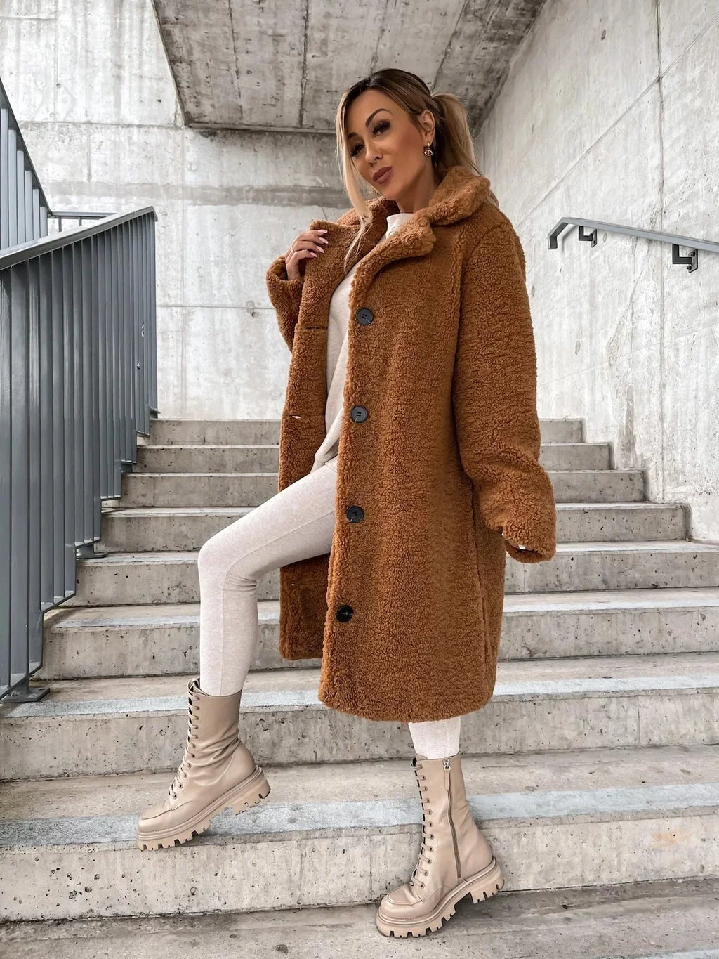 Fleece Long Coat
