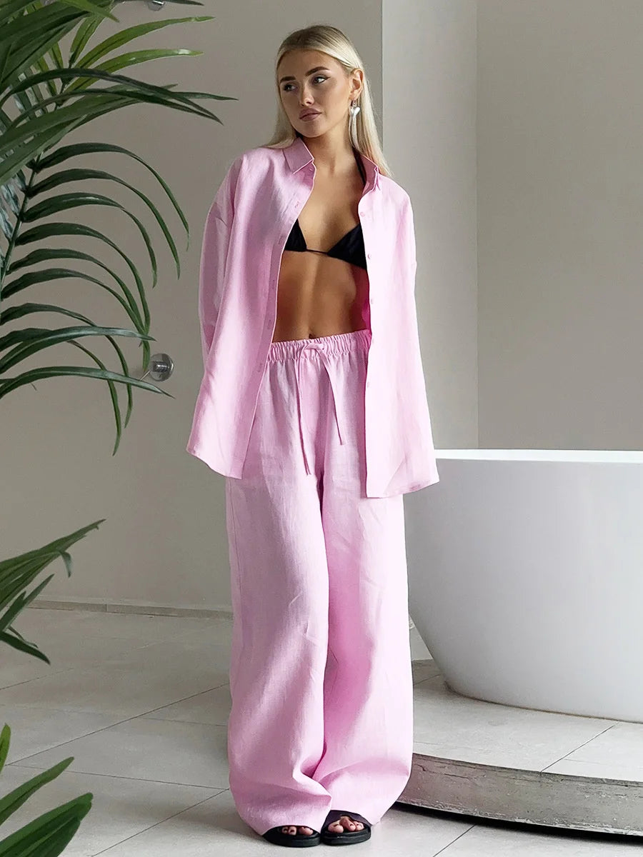 Casual Lapel Two-Piece Set