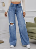 Ripped Wide Leg Jeans