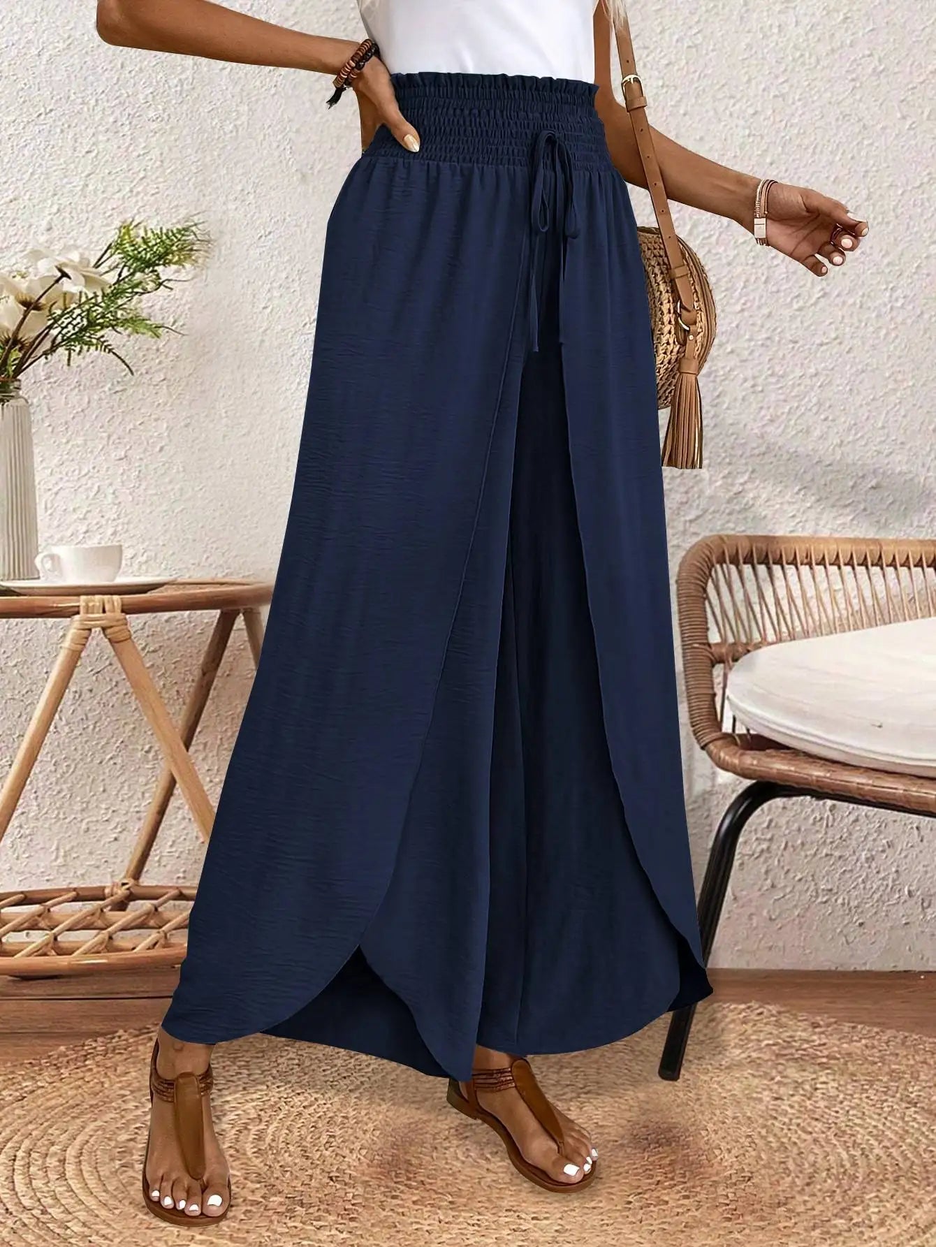 High Waist Wide Leg Pants