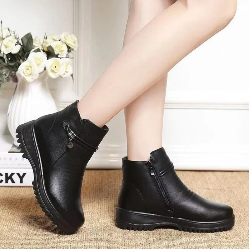 Women’s Platform Biker Booties