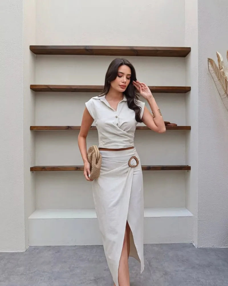 Women’s Elegant Midi Suit Set