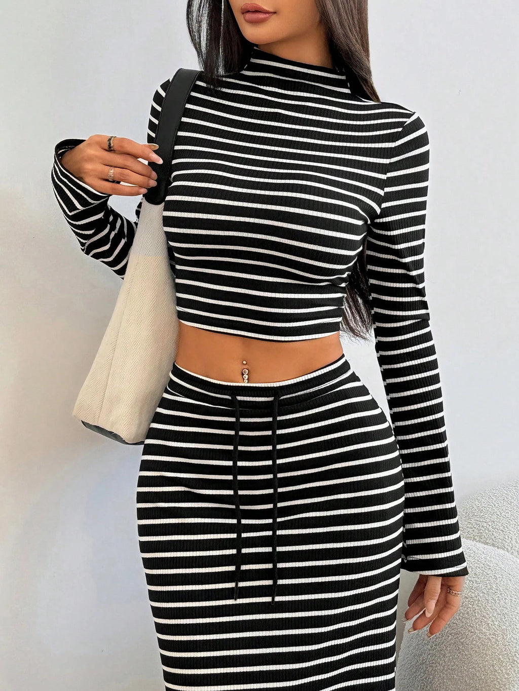 Women’s Striped Casual 2-Piece Set