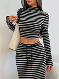 Women’s Striped Casual 2-Piece Set