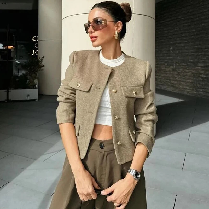 Elegant Cropped Jacket