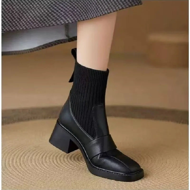 Women’s French Square-Toe Ankle Boots
