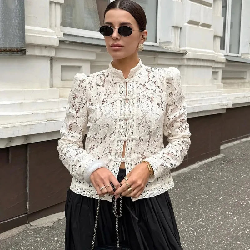 Lace Patchwork Shirt