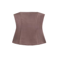 Brown Satin Two-Piece Set