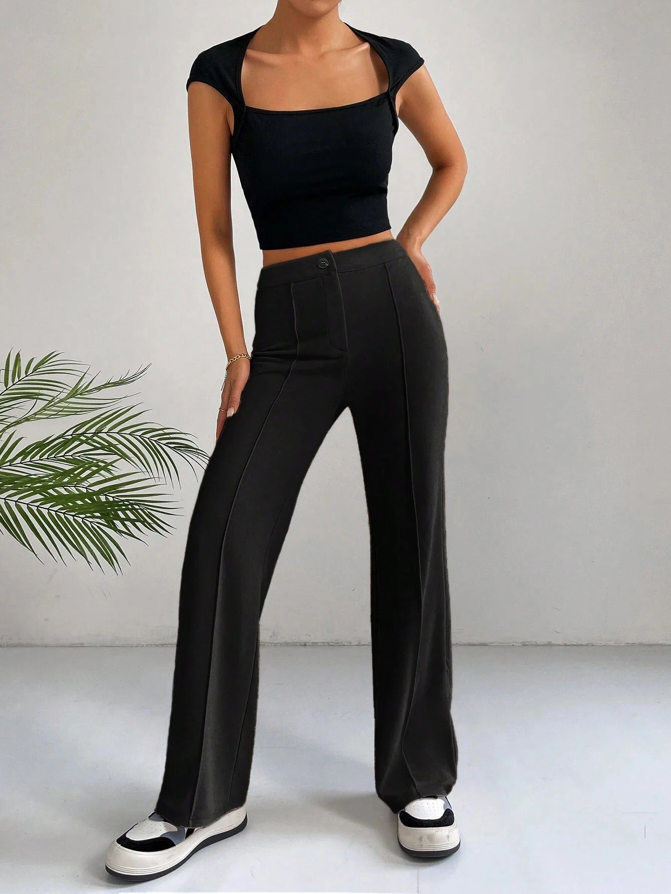 Women’s High-Waist Straight Pants