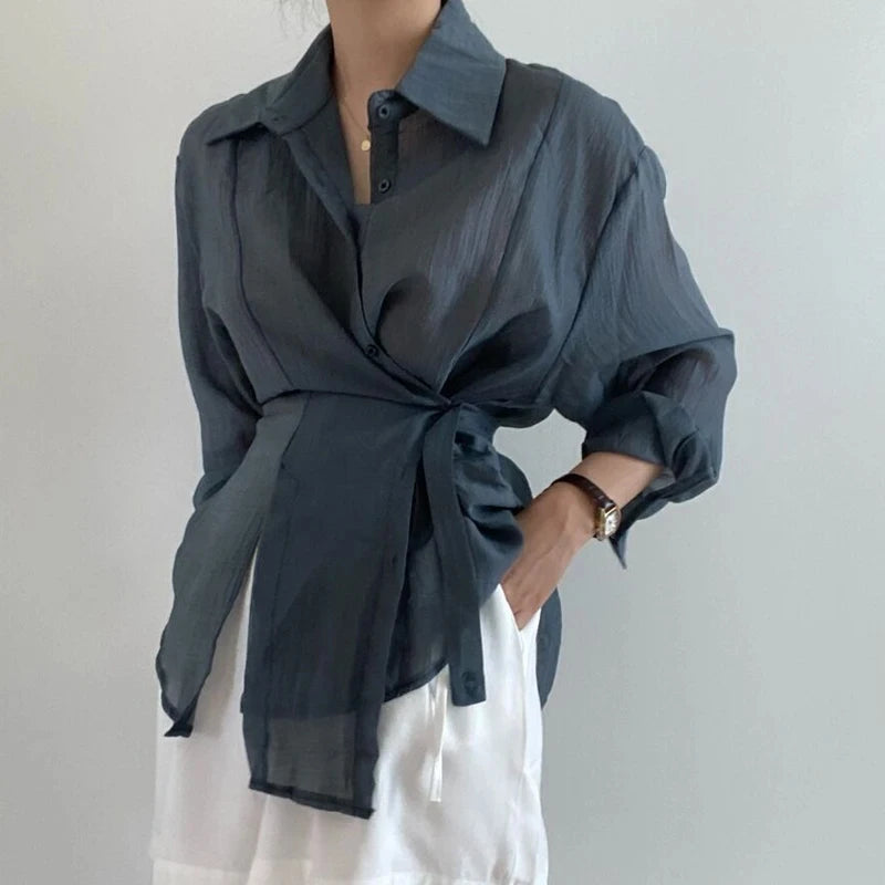 Irregular Long Sleeve Shirt