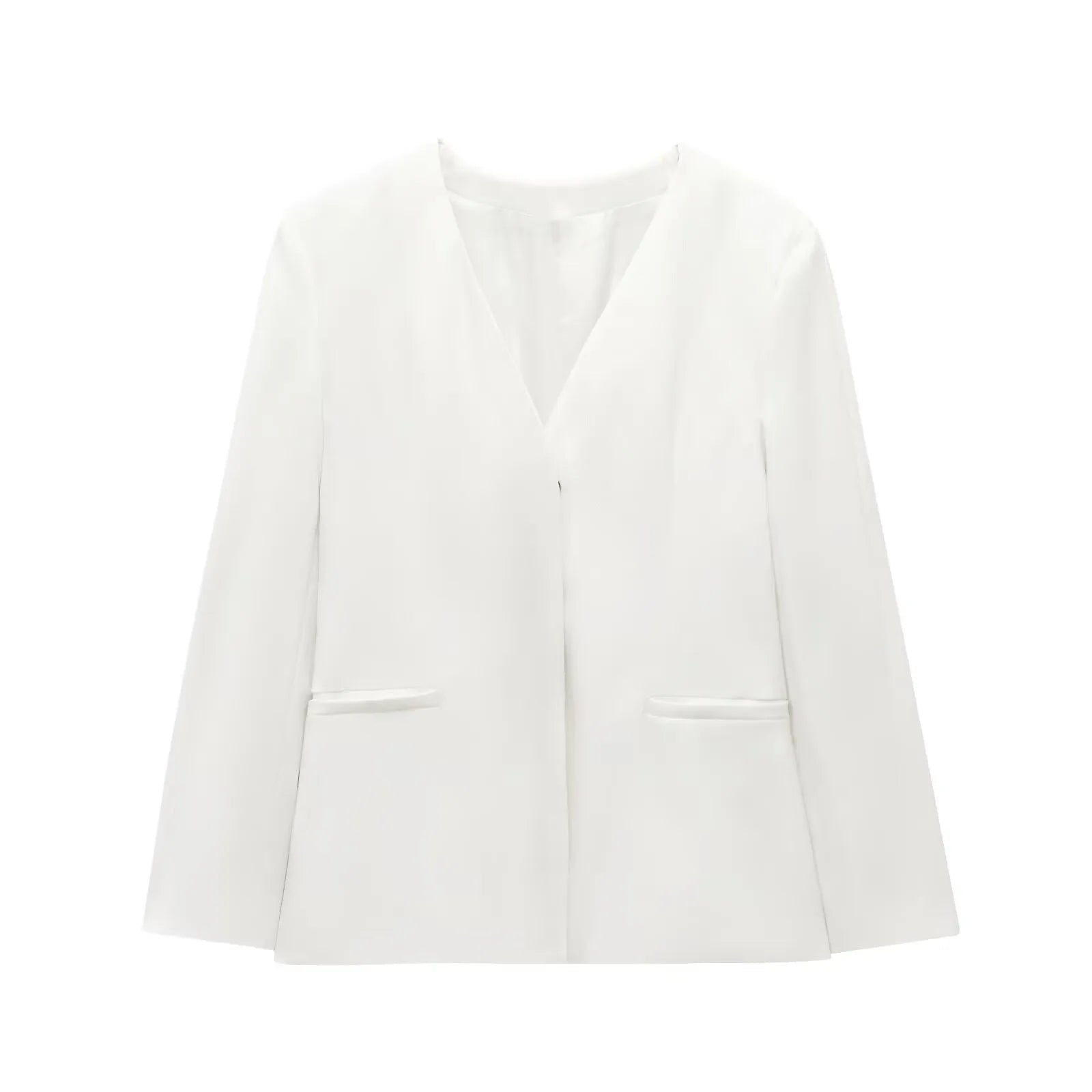 V-Neck Blazer Pants Set
