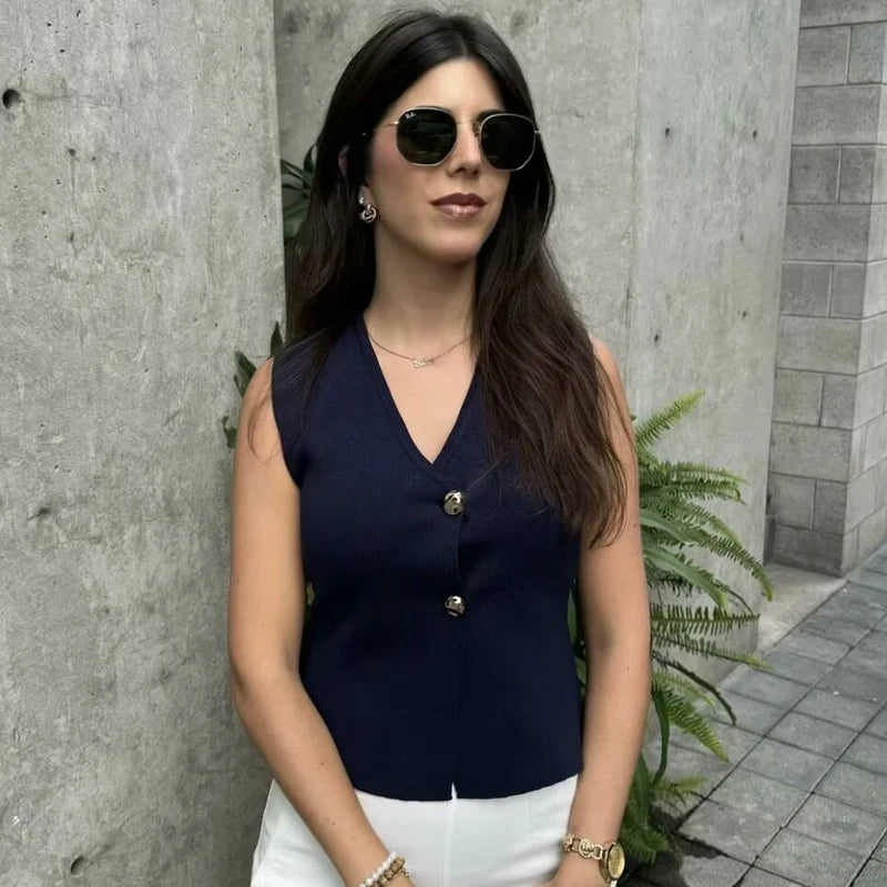 Women’s V-Neck Knit Vest