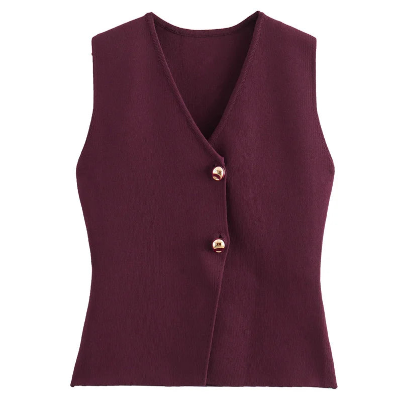 Women’s V-Neck Knit Vest