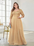 Plus Size Sequin Evening Gown
