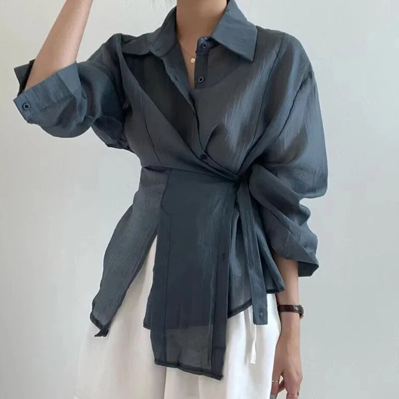 Irregular Long Sleeve Shirt