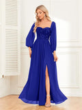 Off-Shoulder Sequin Evening Gown