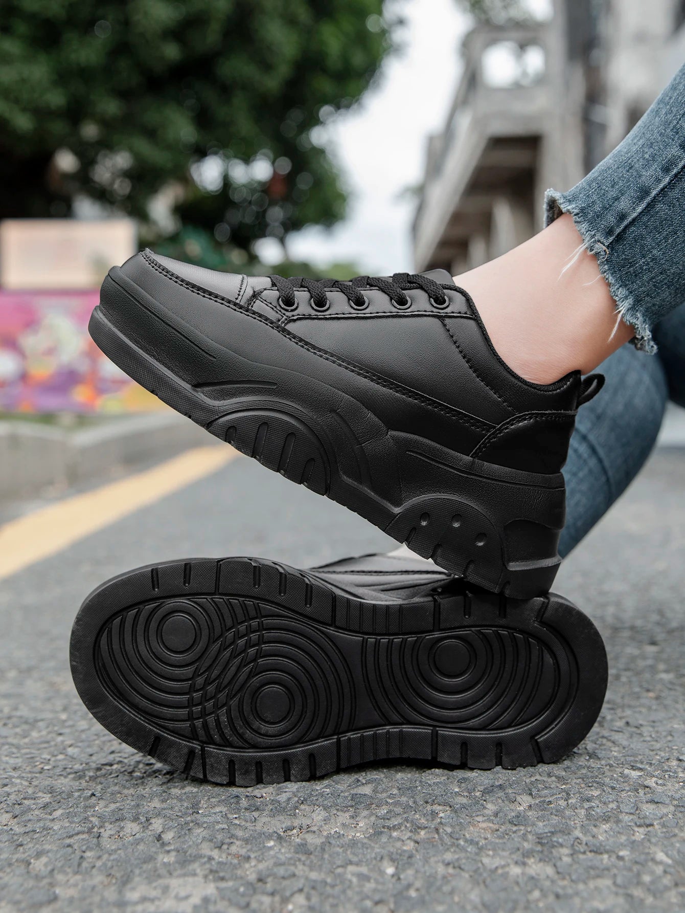 Women’s Platform Leather Loafers