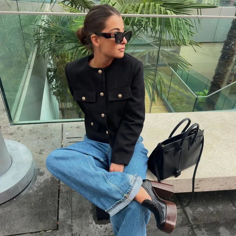 Elegant Cropped Jacket