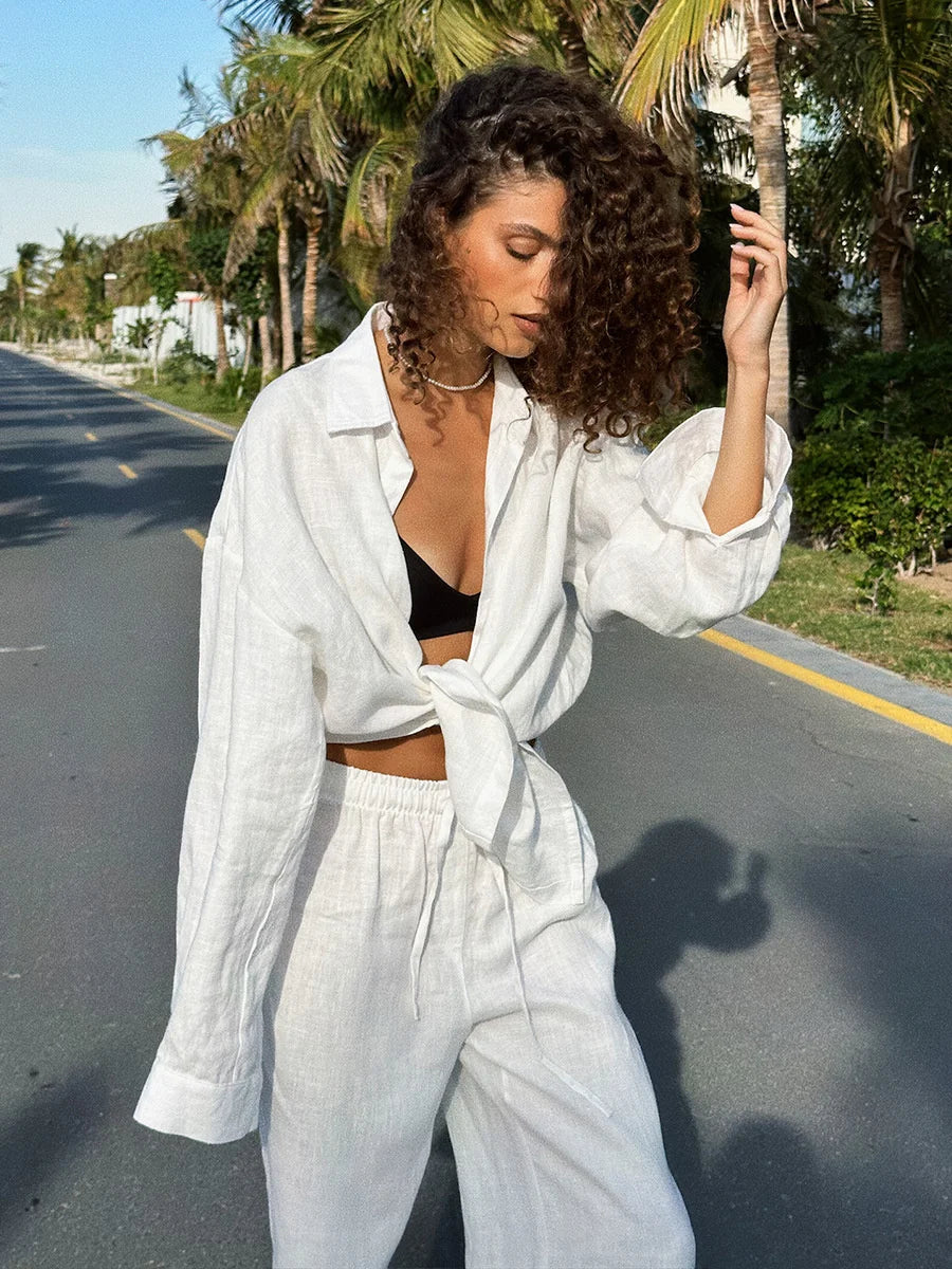 Casual Lapel Two-Piece Set