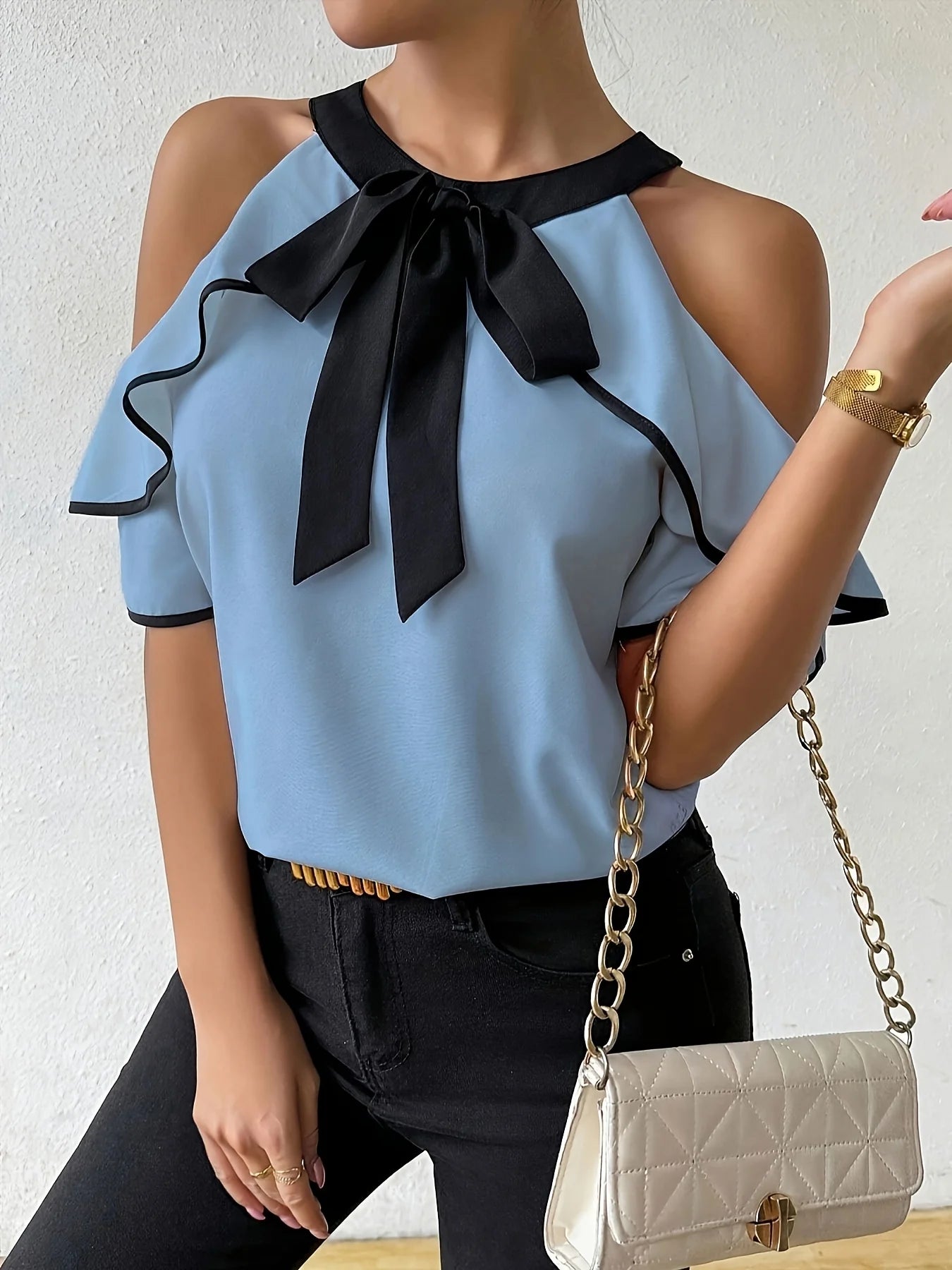 Steel Blue Plus Size Shirt