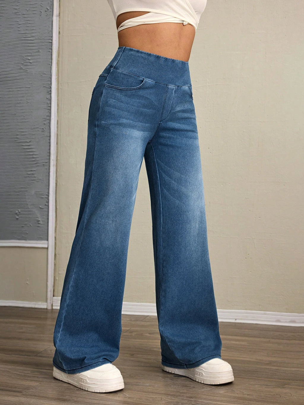 Tummy Control Wide Leg Jeans