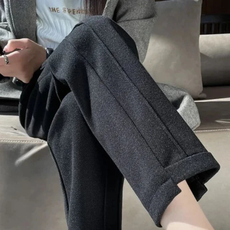 High Waist Tweed Pants