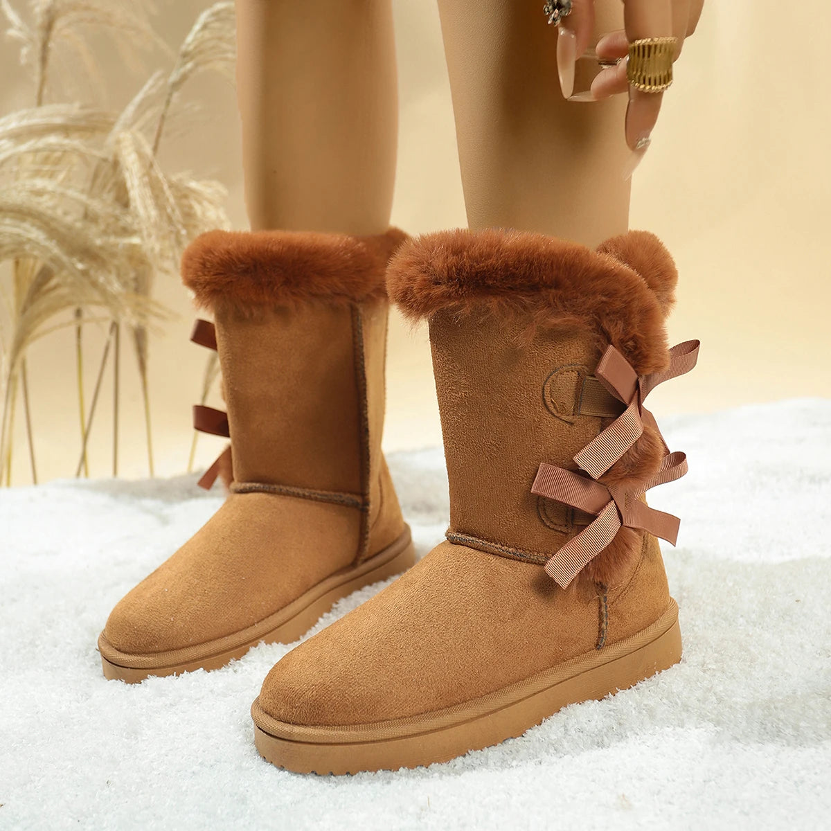 Women’s Velvet Snow Boots