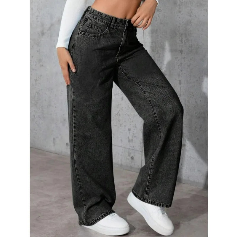 Wide Leg Stretch Jeans