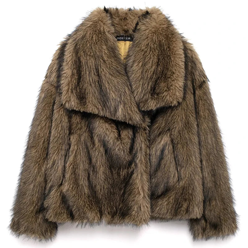 Burgundy Fur Bomber