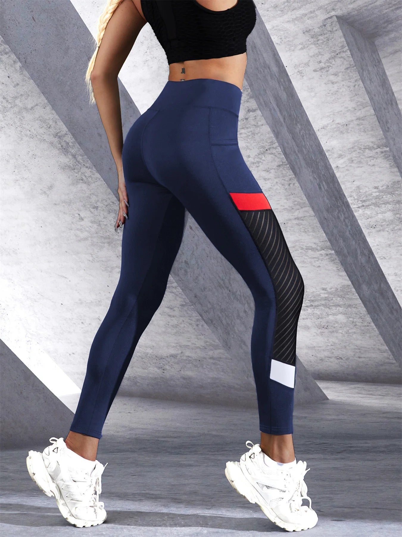High Waist Mesh Yoga Leggings