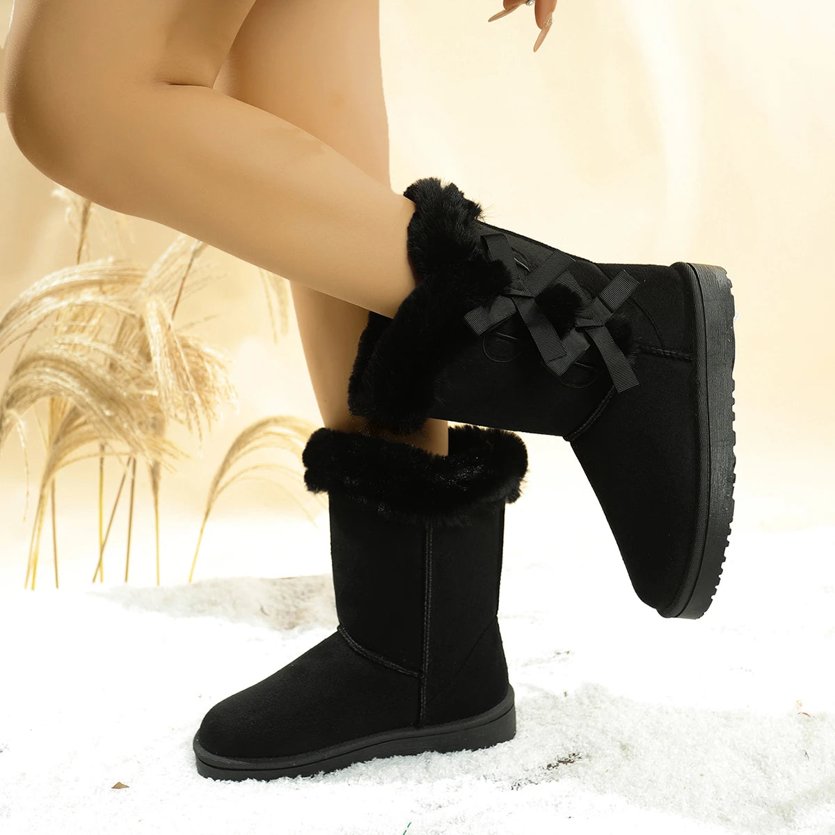 Women’s Velvet Snow Boots