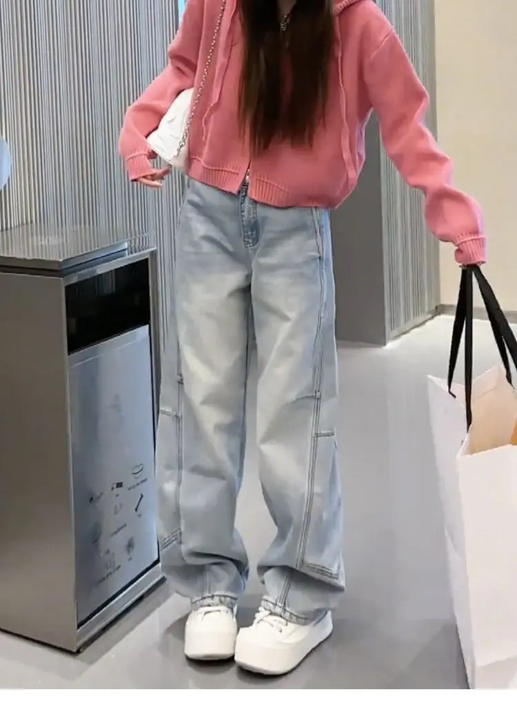 Lined Wide Leg Jeans