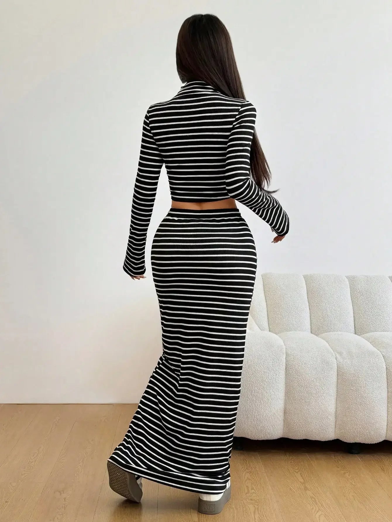 Women’s Striped Casual 2-Piece Set