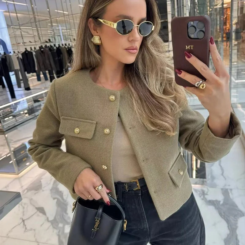 Elegant Cropped Jacket