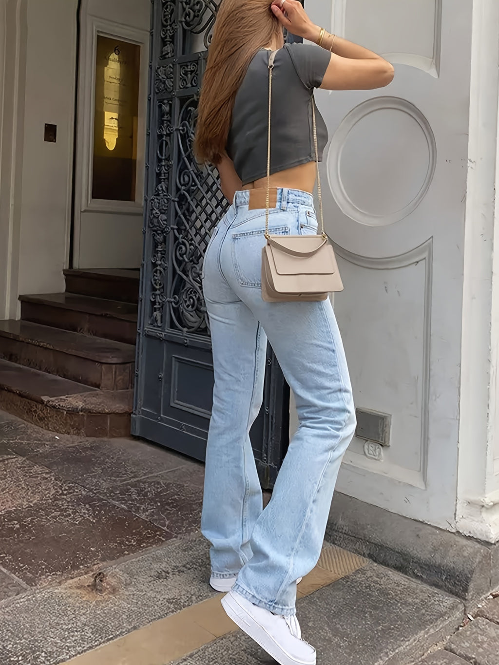 High-Waist Skinny Jeans